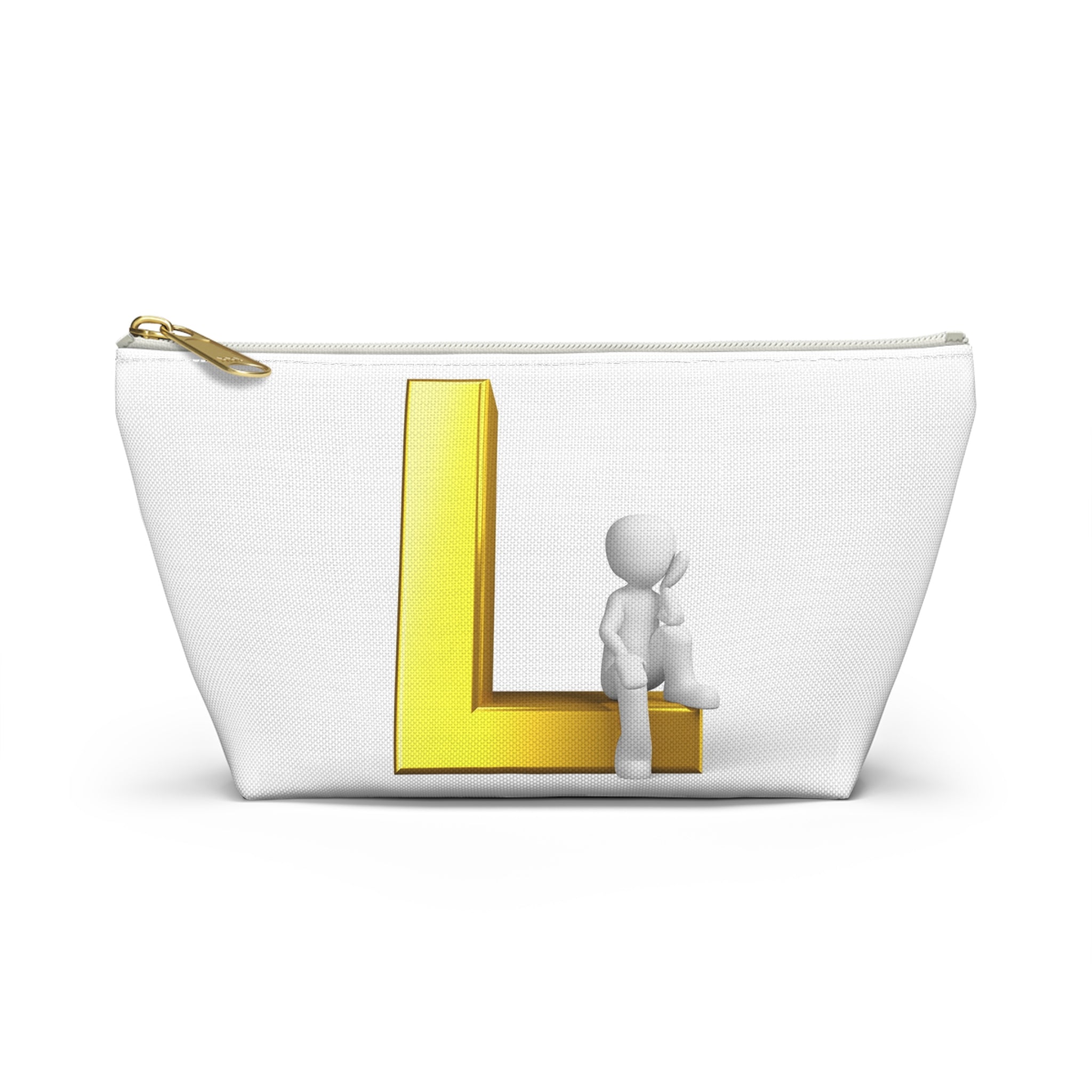 Trousse de rangement Lettre L 3D avec figurine assise
