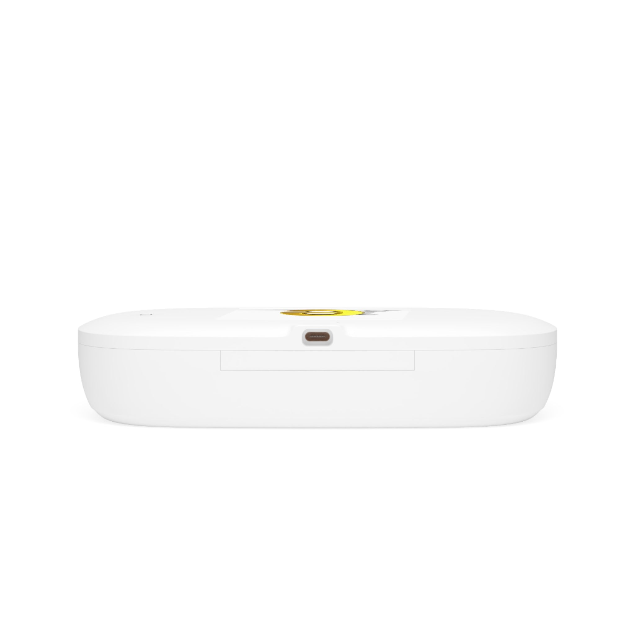 Yellow Letter E Logo UV Phone Sanitizer and Wireless Charging Pad