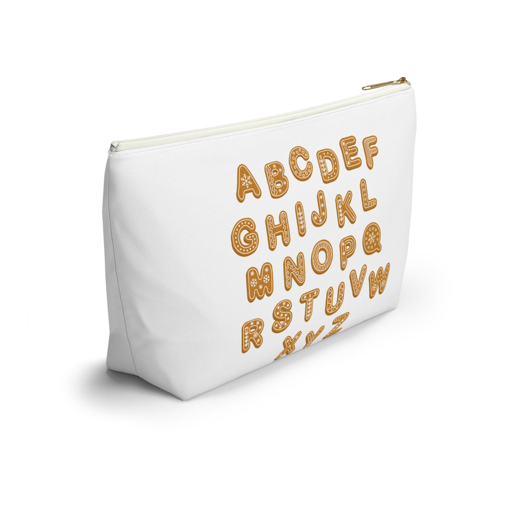 Alphabet Cookie Letters Accessory Pouch | Zipper Makeup Bag