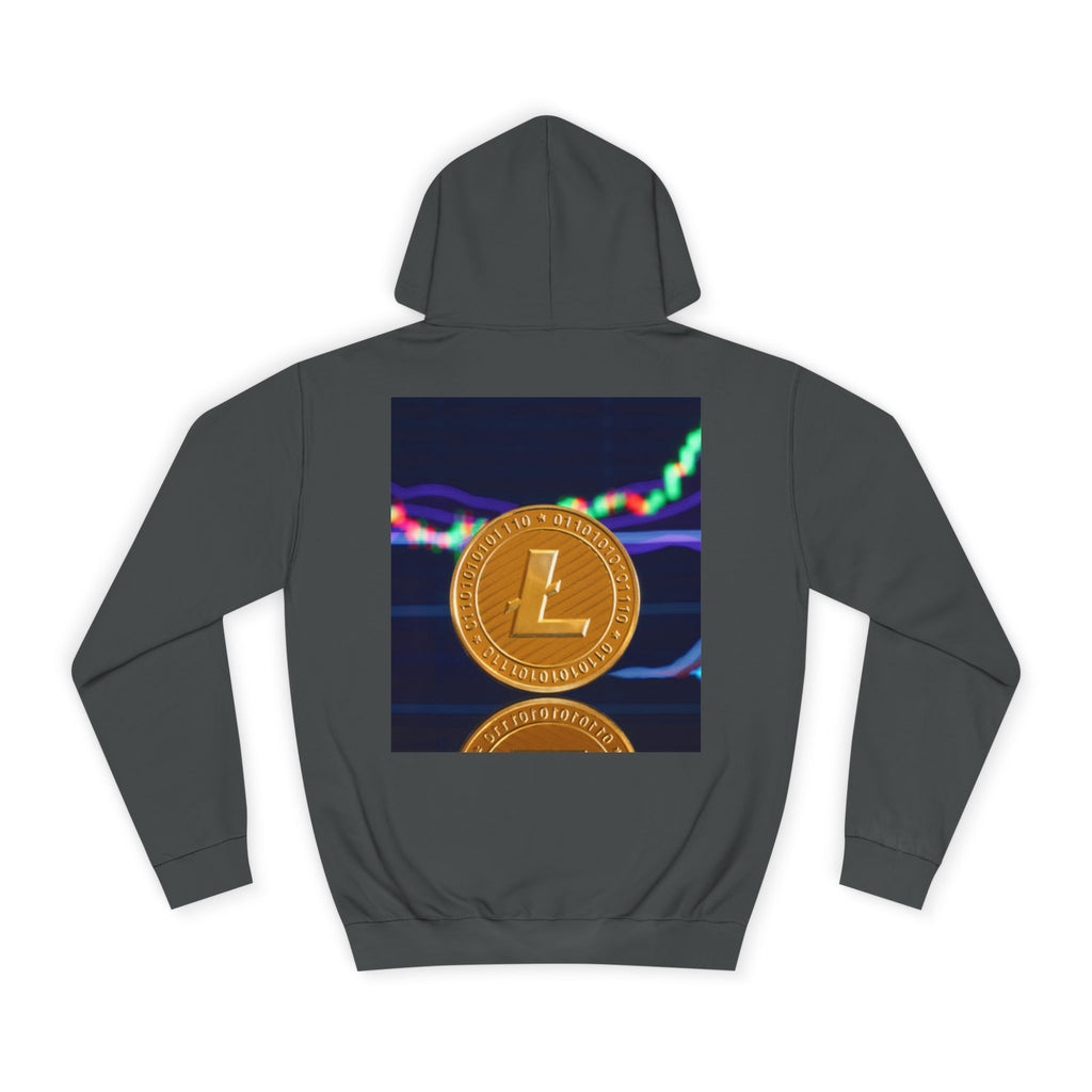 Litecoin Coin Graphic Hoodie | Crypto Chart Design, Digital Currency Apparel