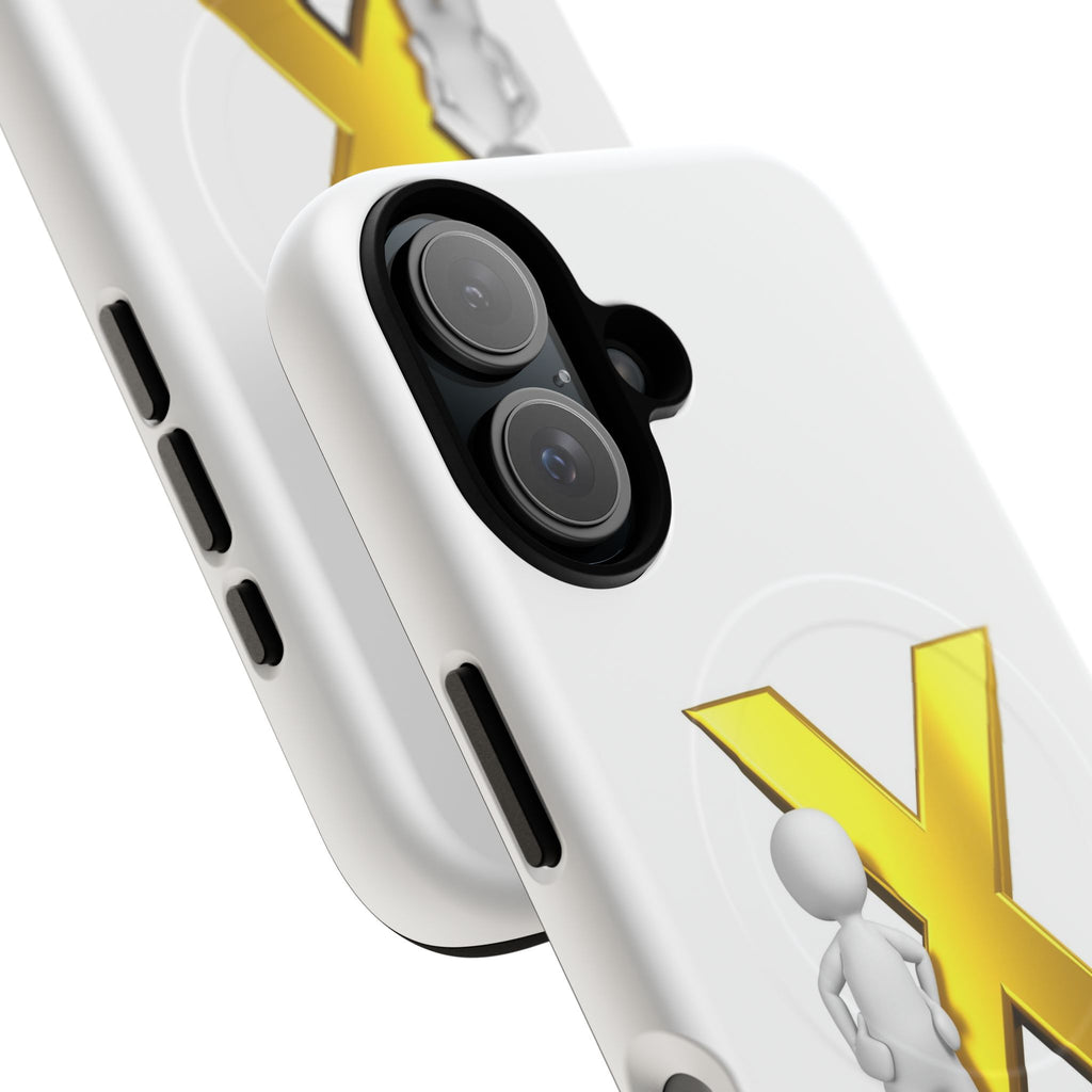 3D Figure with Gold X phone case | Magnetic Tough Case