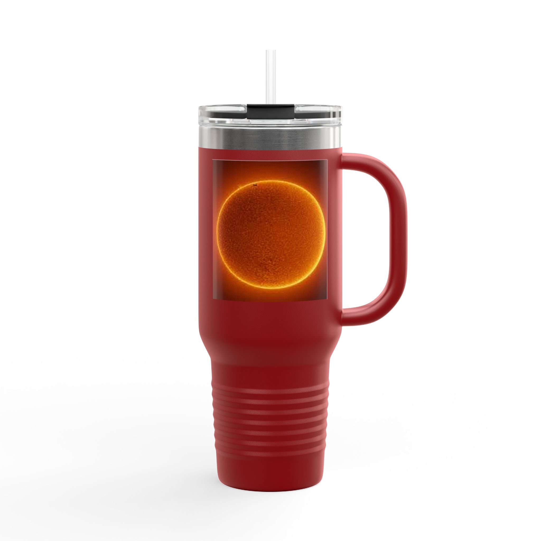 Glowing Solar Disc Travel Mug | 40oz Insulated Tumbler
