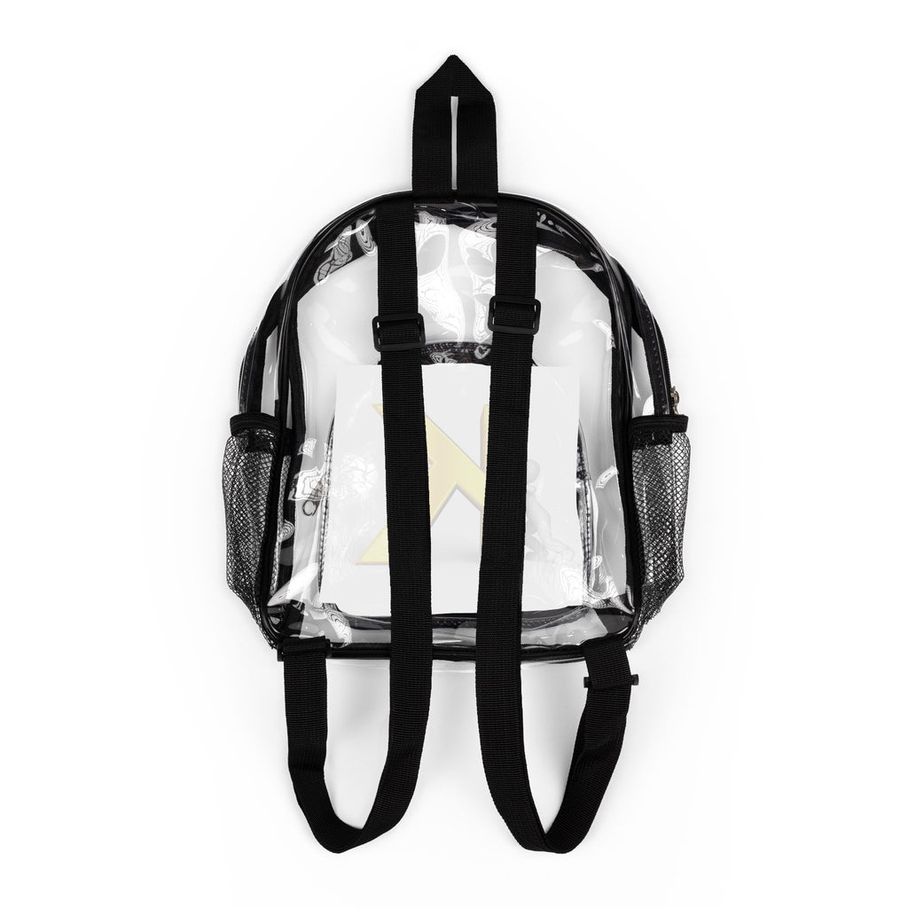 Yellow 3D Letter K Clear Stadium Backpack | PVC Clear Bag