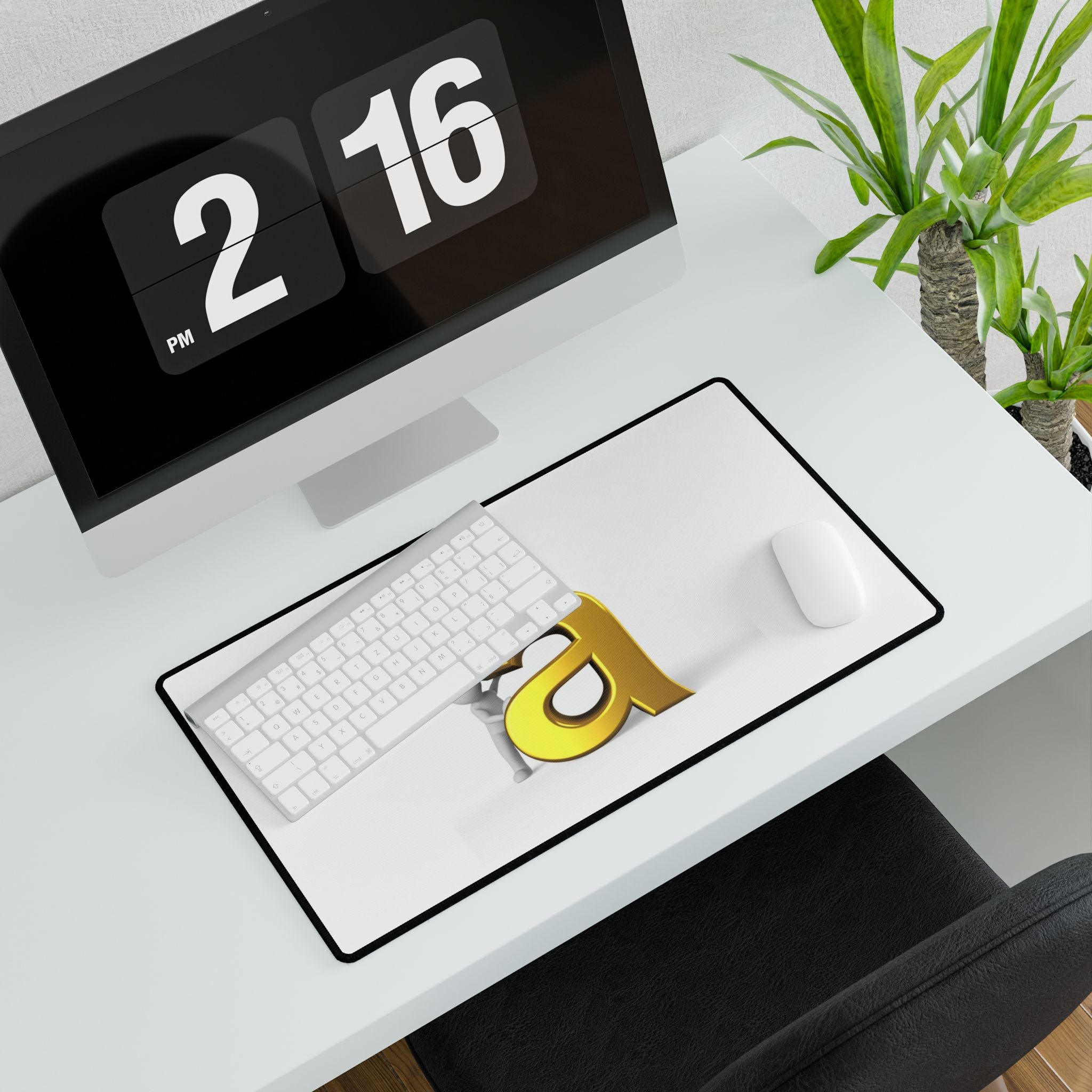 Golden Letter A character desk mat | Desk Mat