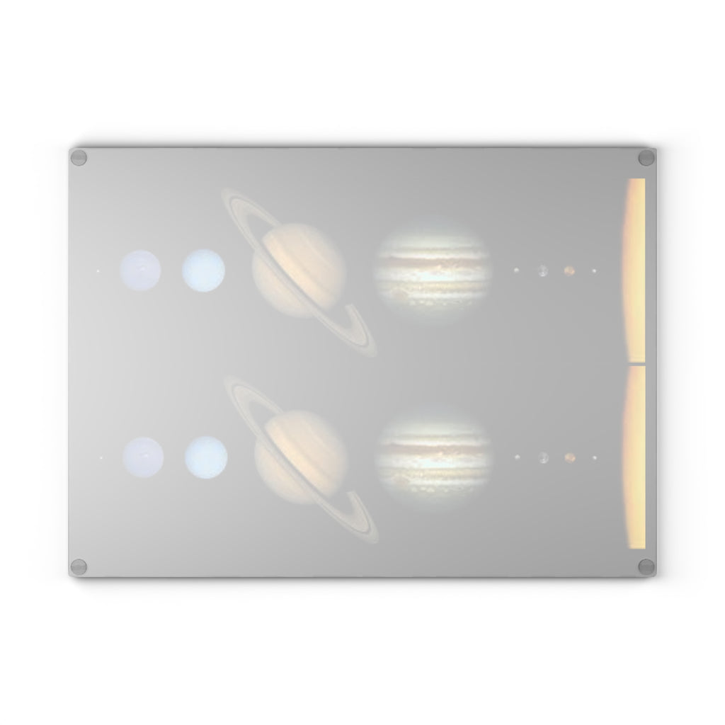 Solar System Planets Glass Cutting Board | Planetary Kitchen Decor