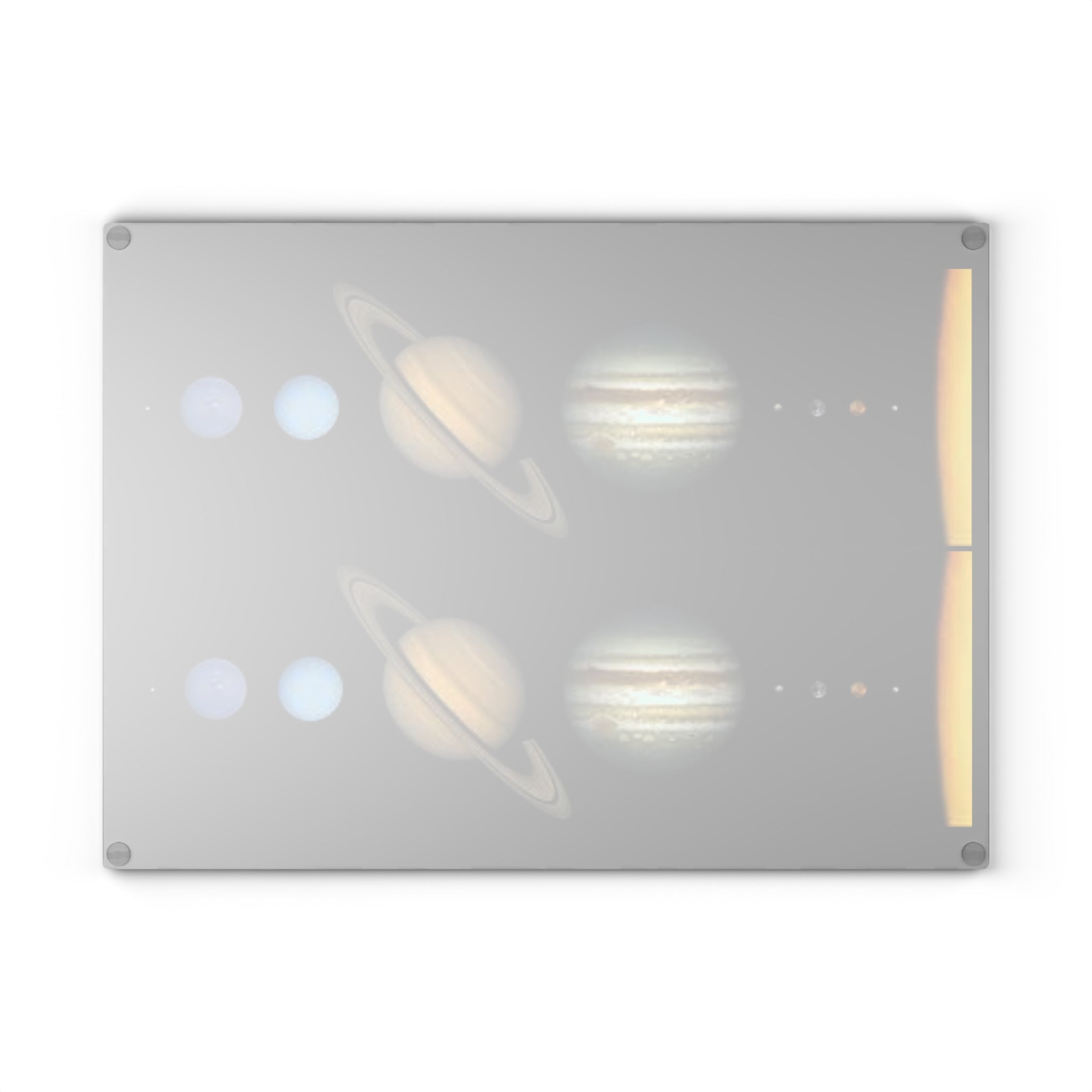 Solar System Planets Glass Cutting Board | Planetary Kitchen Decor