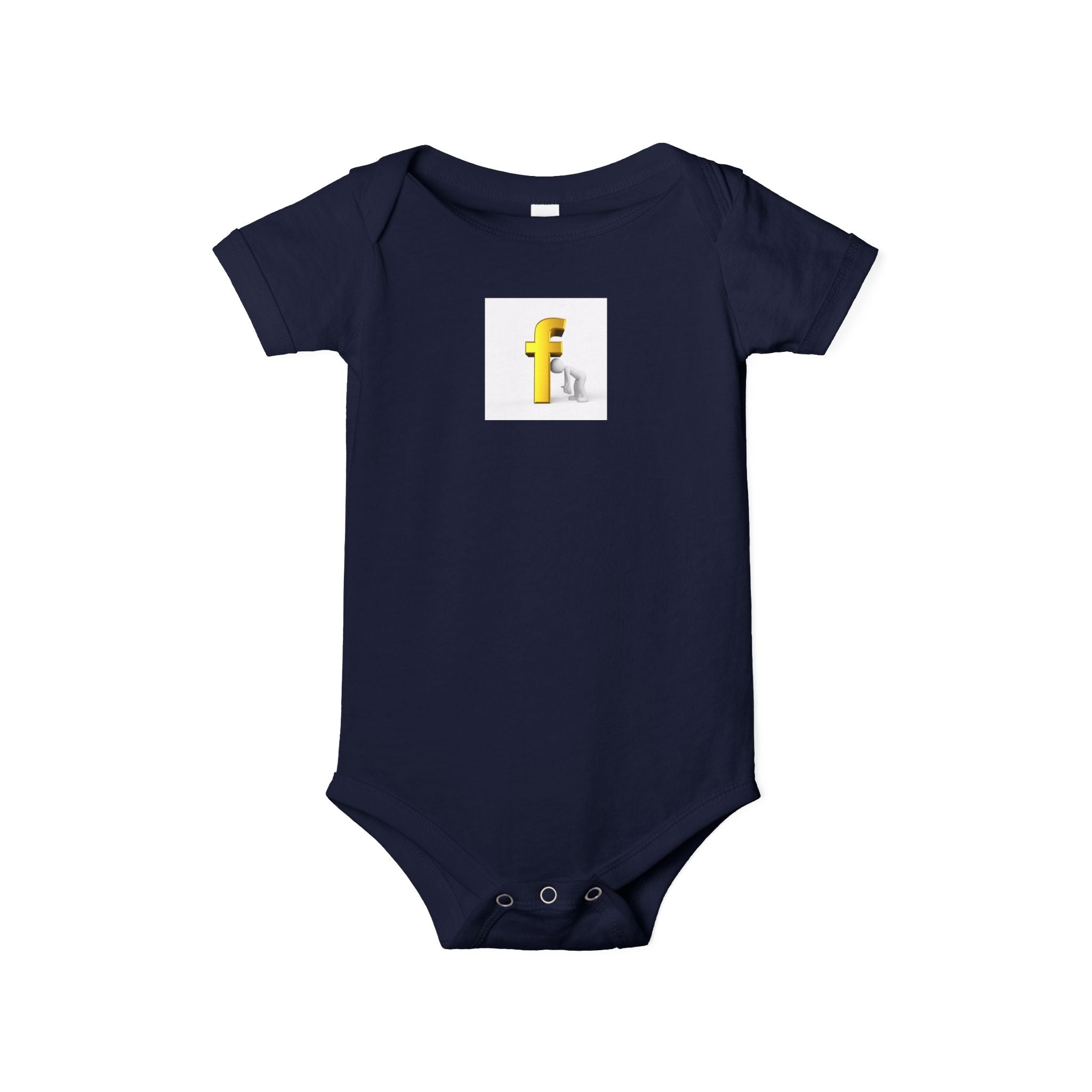 Body bébé initial F lettre jaune | grenouillère en jersey pour bébé