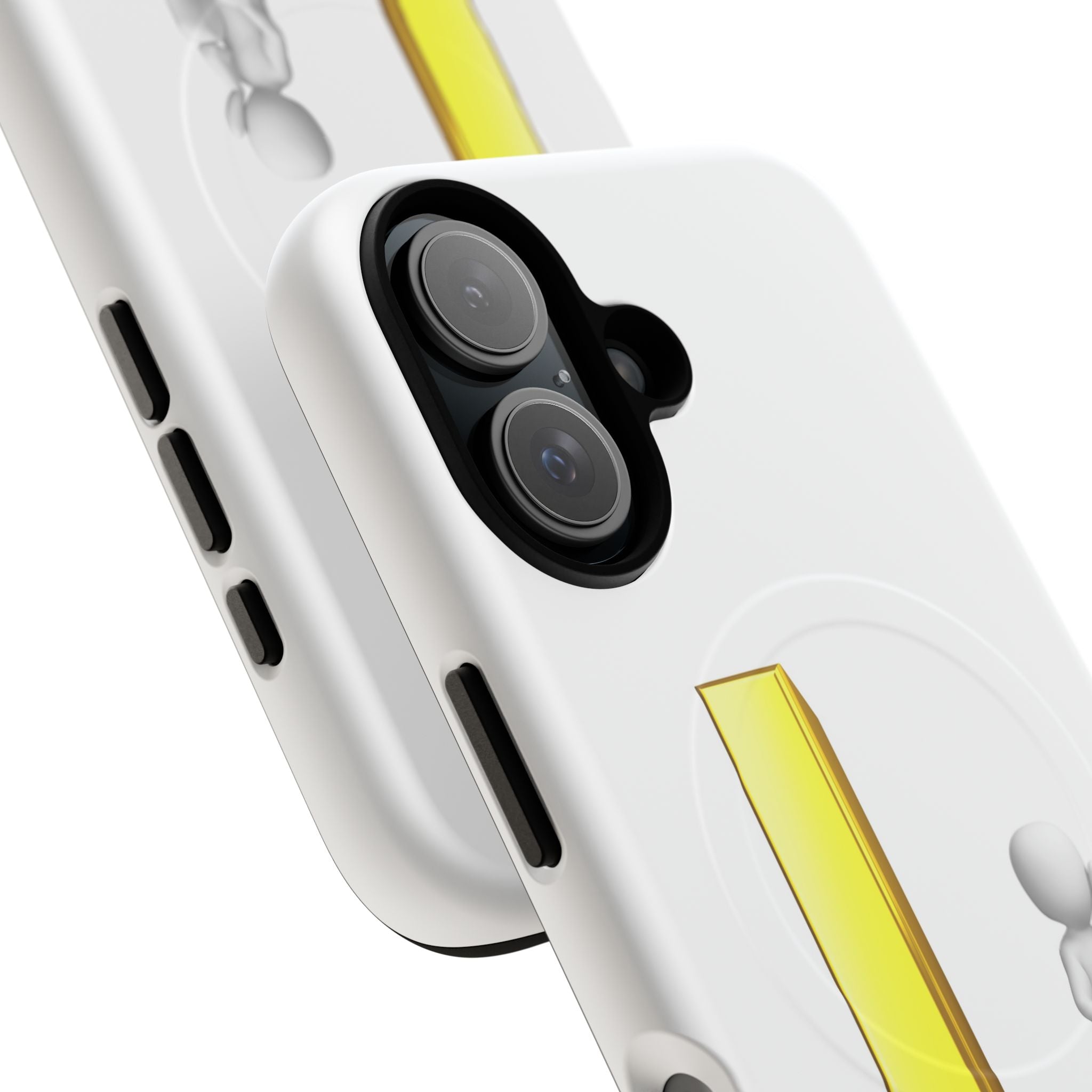 Yellow 3D Letter L with Sitting Figure phone case | Tough Magnetic Case