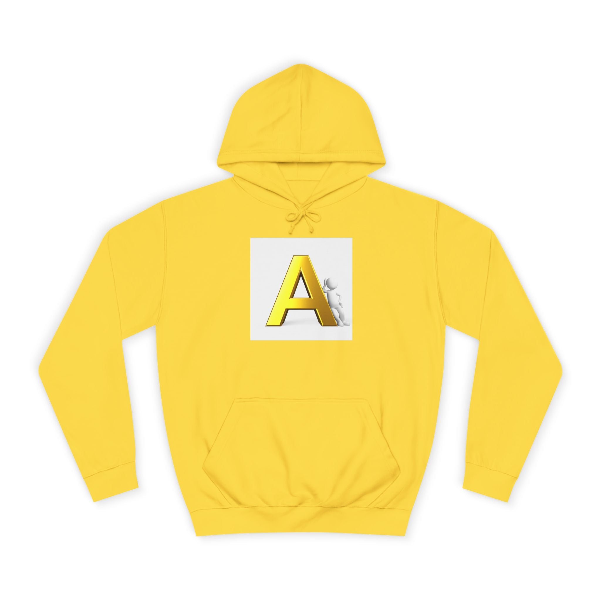 Sweat à capuche lettre A 3D or | Sweat-shirt initiales A monogramme