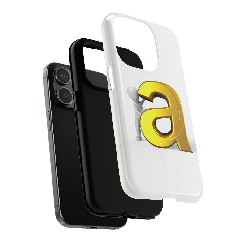 3D Gold Letter A Phone Case | Tough Magnetic Case
