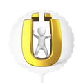 Gold Letter Ü with 3D Figure Balloon 11"