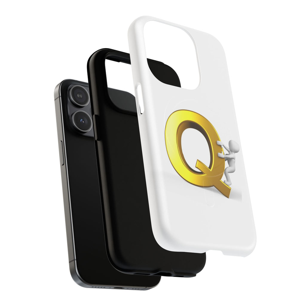 Gold Letter Q design phone case | Magnetic Tough Case