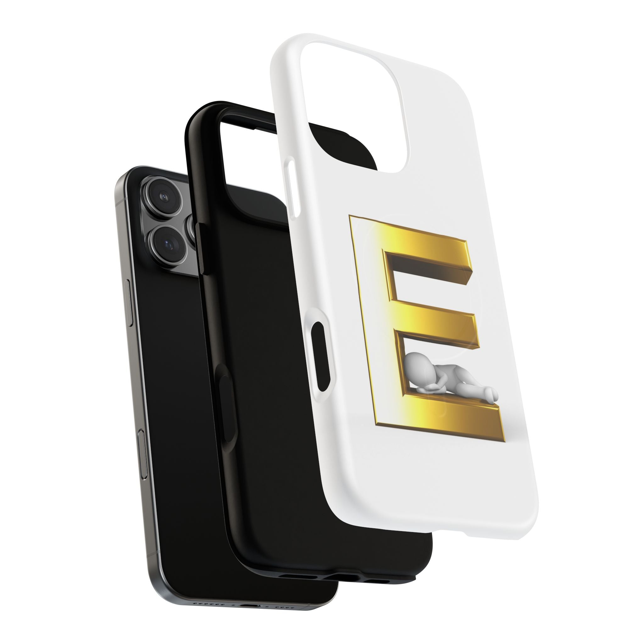 Gold Letter E monogram Phone Case | Magnetic Tough Case