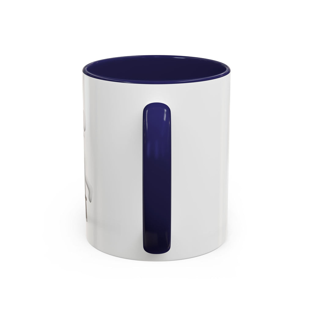3D Figure Climbing Gold Letter i Mug | Accent Coffee Mug