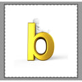 Gold Letter B monogram Woven-Style Coverlet | Minimal Initial Bedding