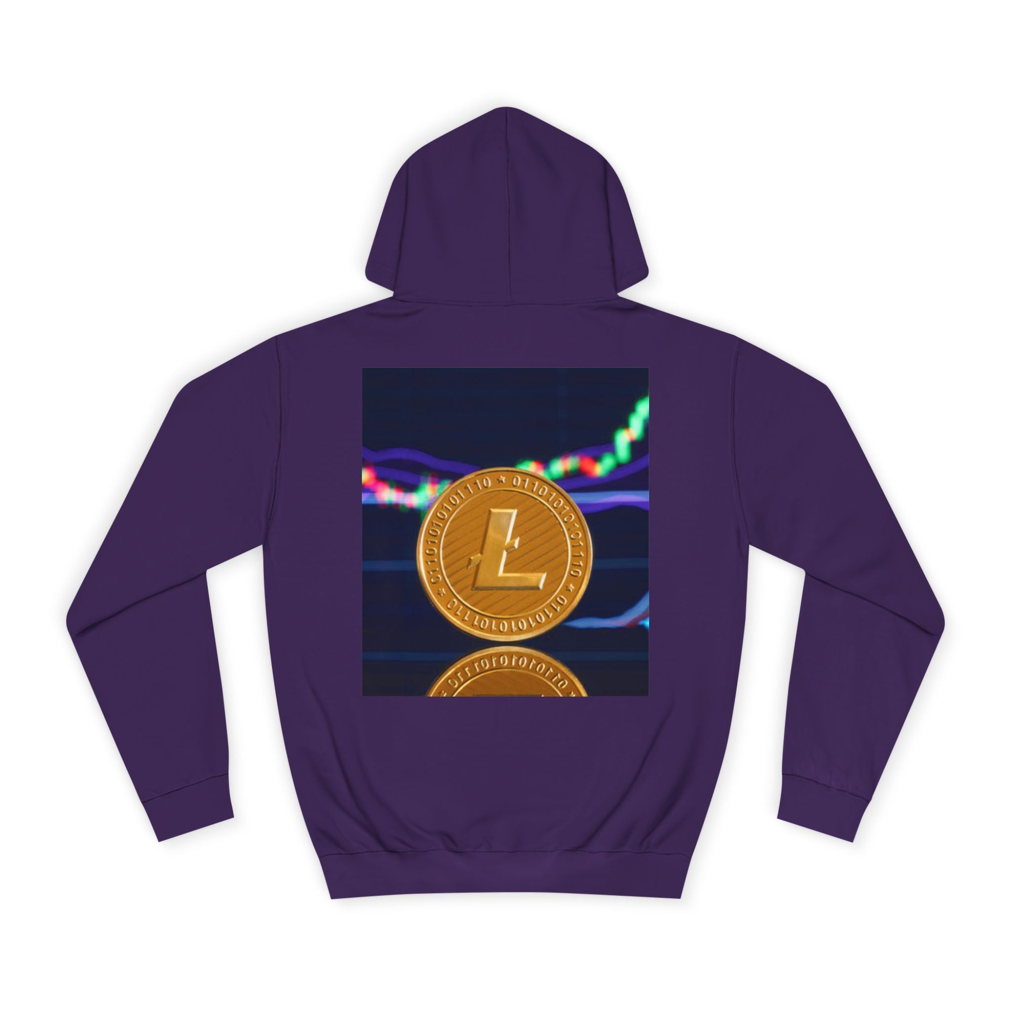 Litecoin Coin Graphic Hoodie | Crypto Chart Design, Digital Currency Apparel