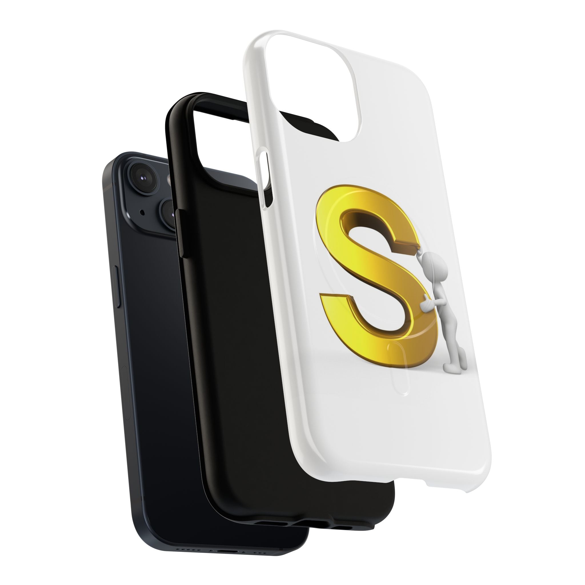 Gold Letter S Monogram Phone Case | Tough Magnetic Case