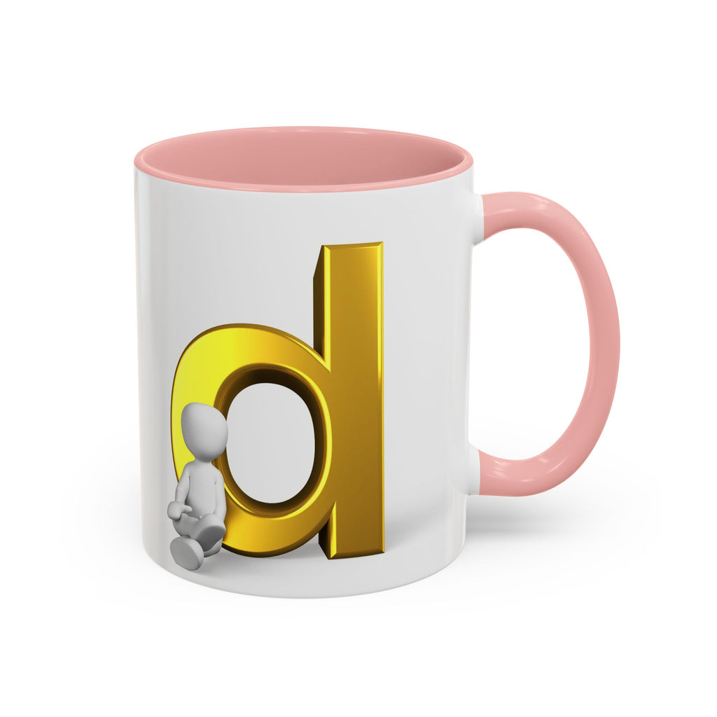 Gold Letter D Mug | Accent Coffee Mug 11oz 15oz