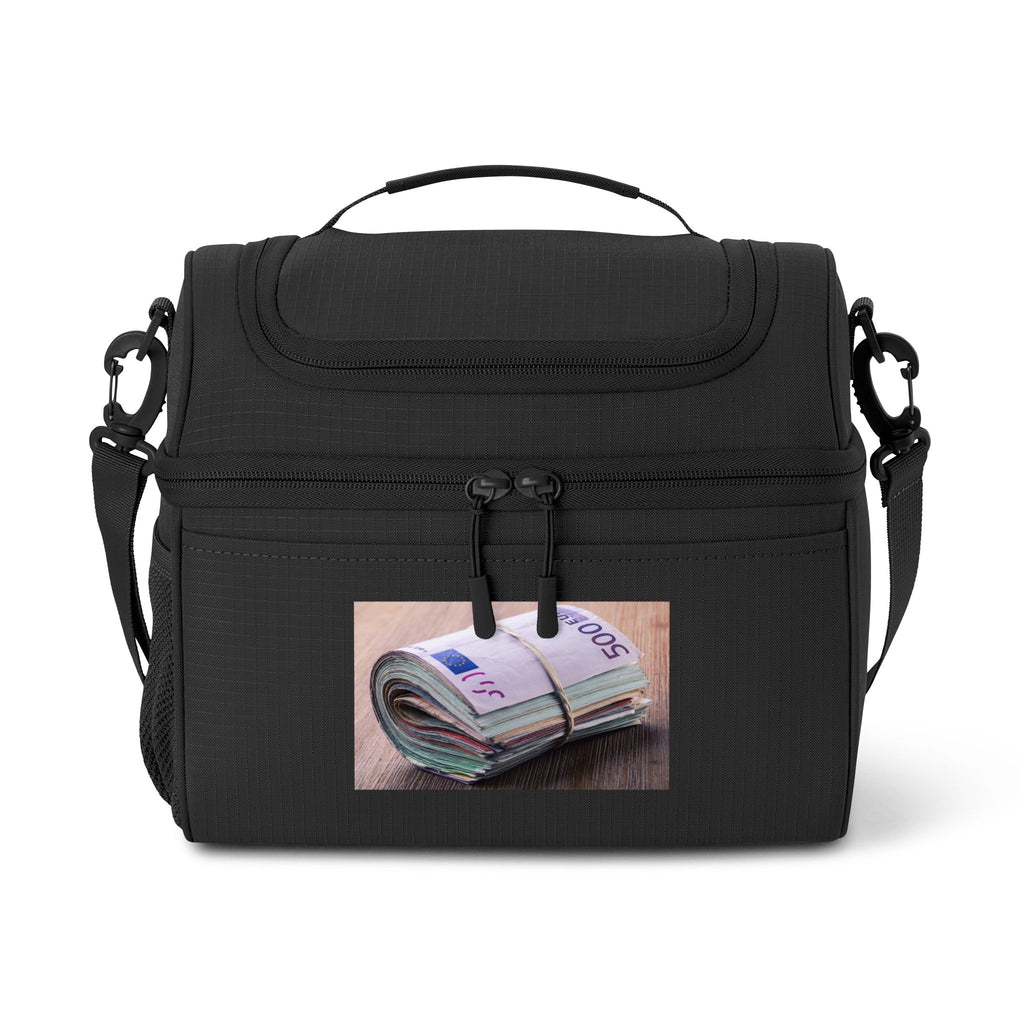 Rolled Cash Graphic Cooler Bag | Insulated Lunch Tote