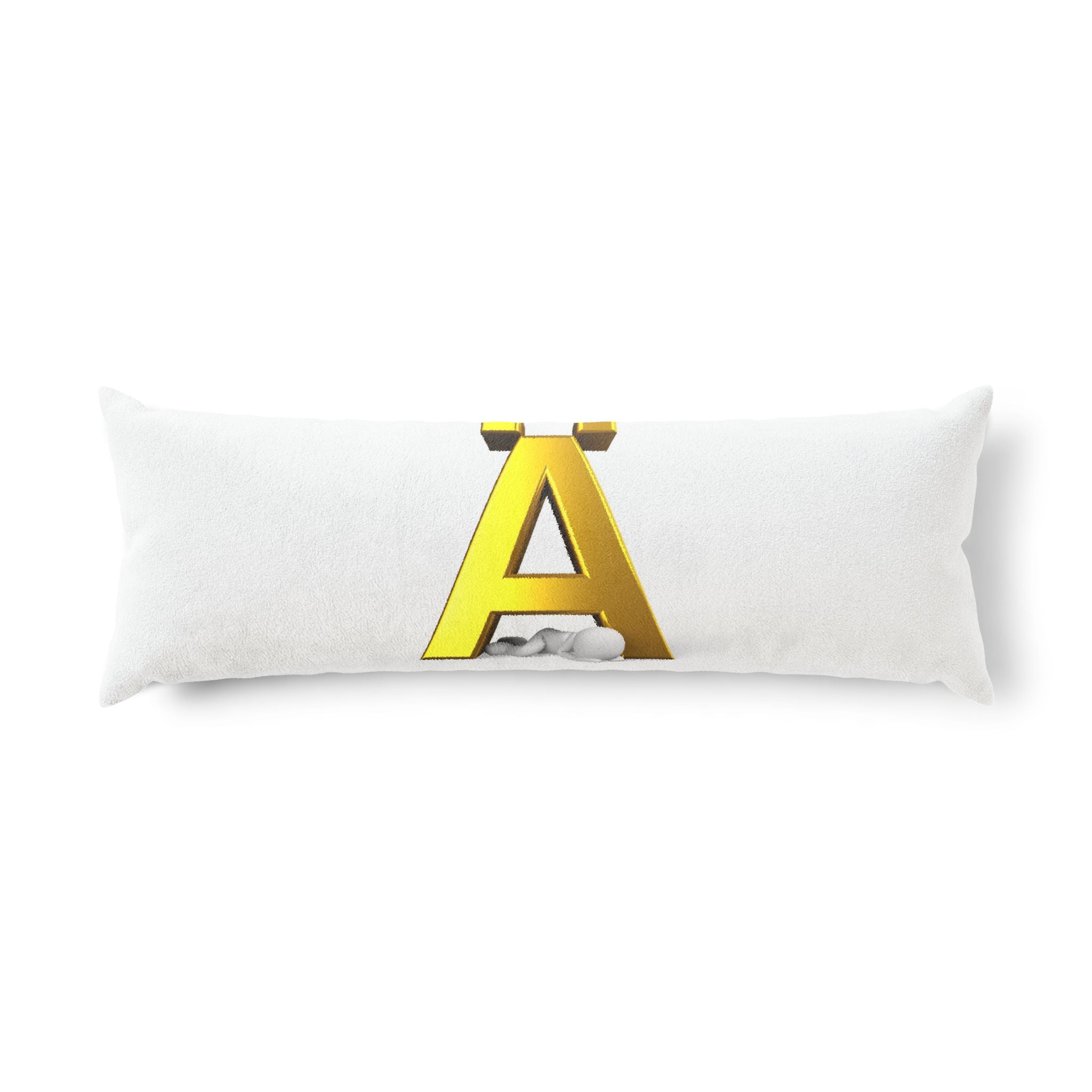 Gold Letter Ä Body Pillow | Monogram Initial Pillowcase