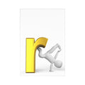 Golden Letter R Acrobat Postcards | 7 Pack