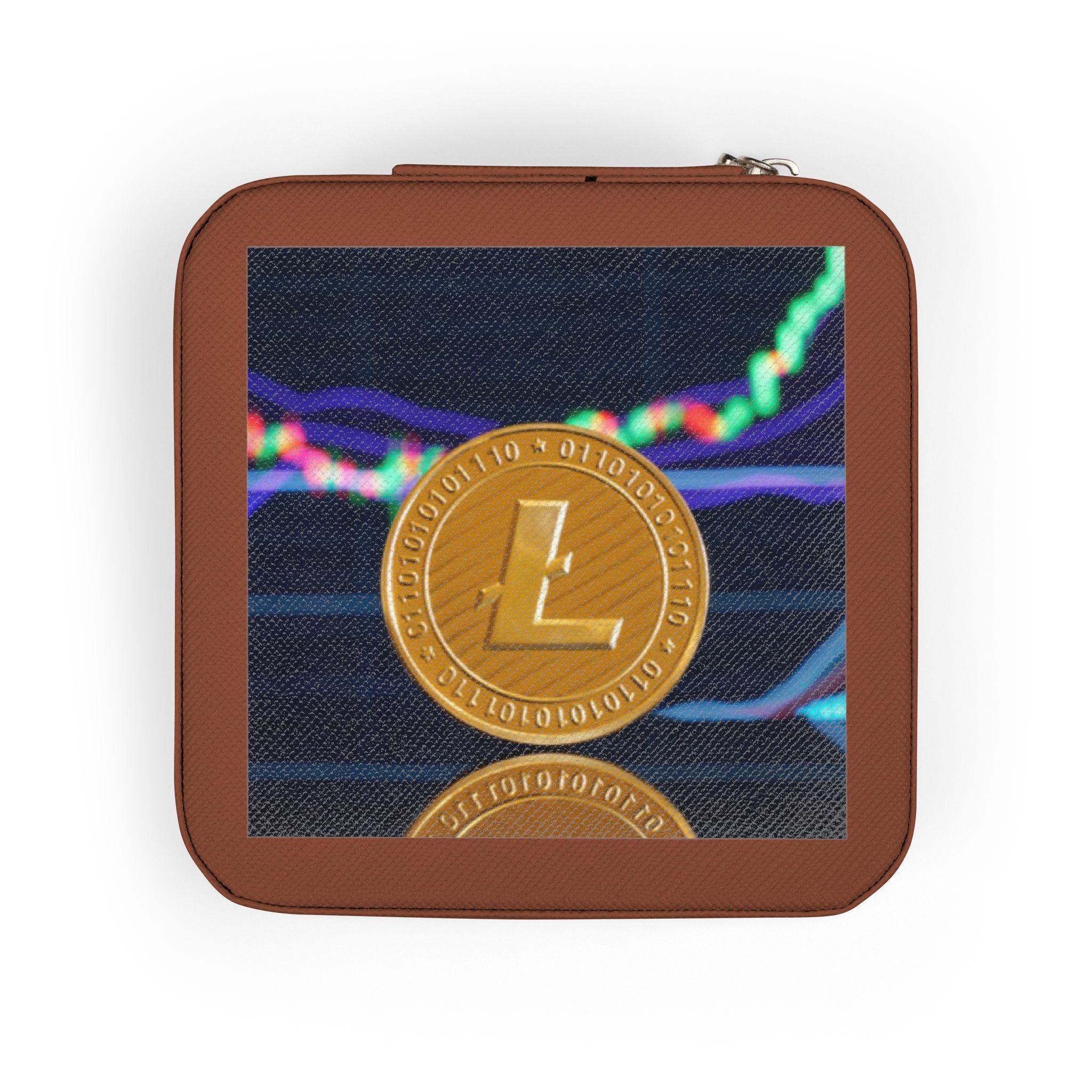 Litecoin Crypto Coin Jewelry Case | Travel Jewelry Box, Compact Storage