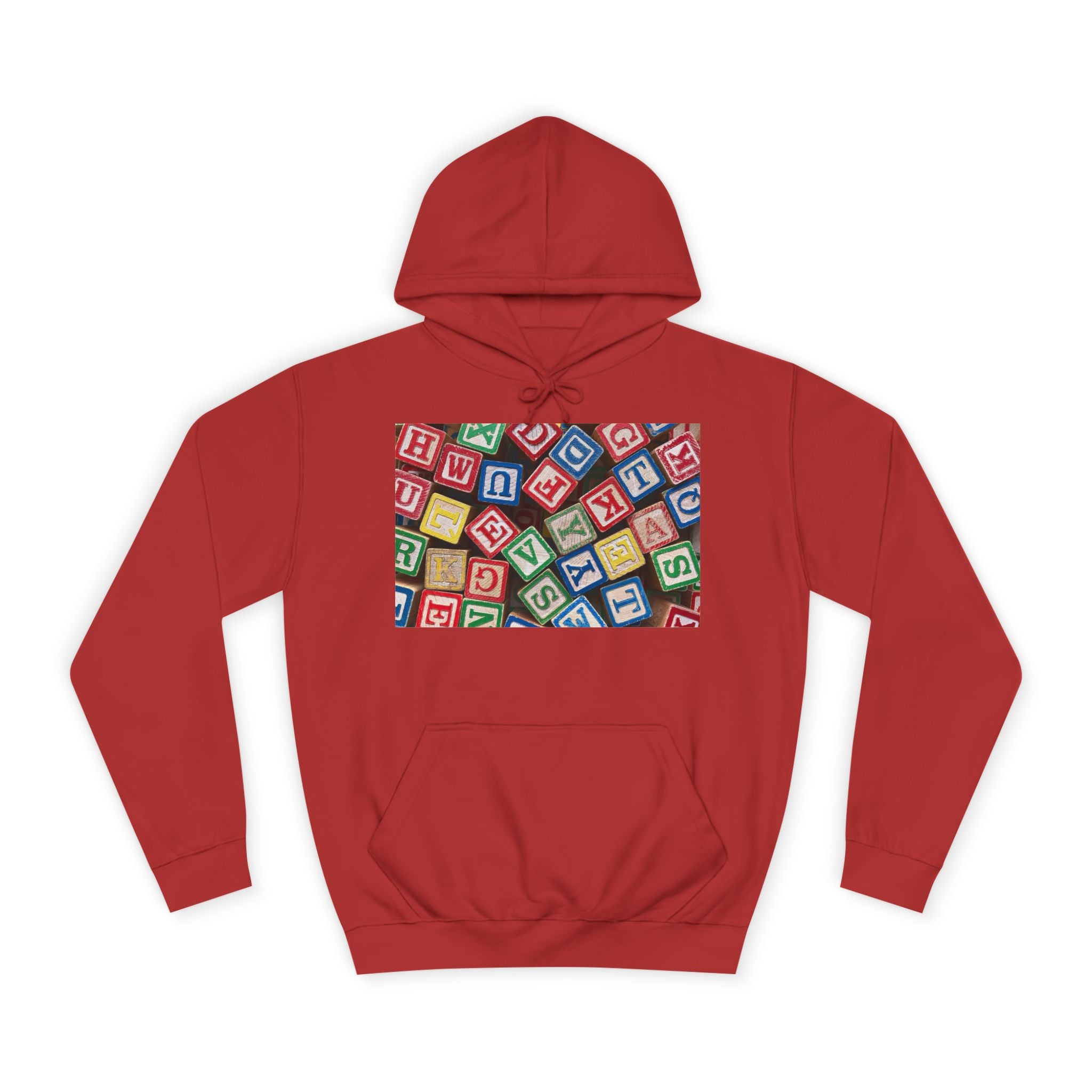 Sweat à capuche Blocs de l'Alphabet Colorés | Motif Blocs de Lettres pour Enfants