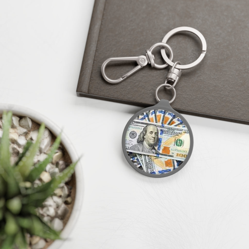 Hundred Dollar Bill Keyring Tag | Money Stack Keychain