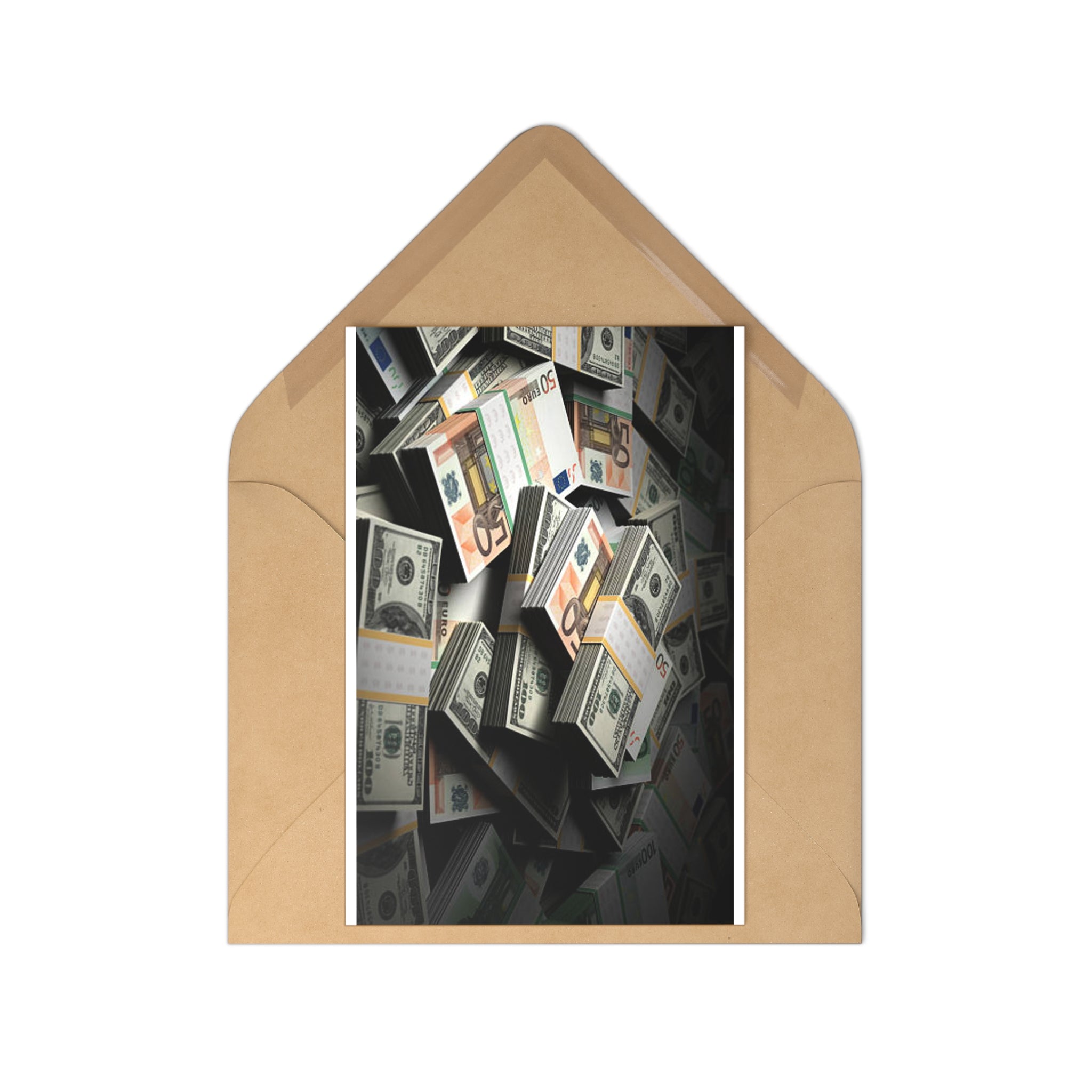 Stacks of Money Postcards | 7 Pack, Currency Collage