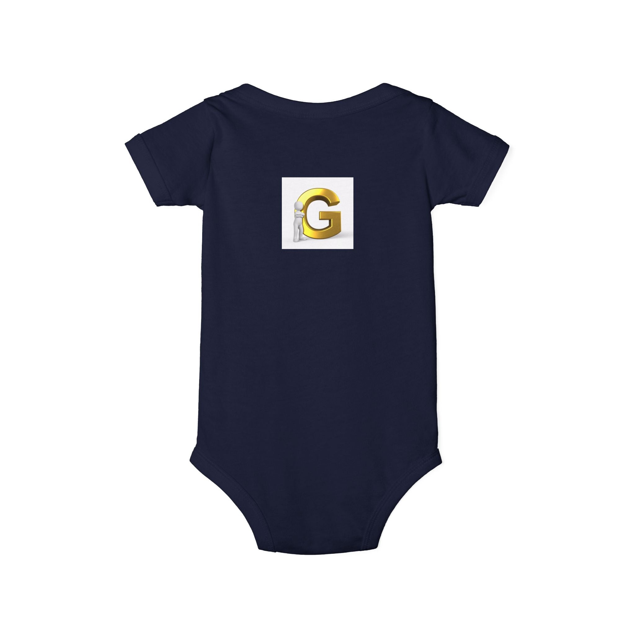 Gold Letter G Infant Onesie | Monogram Baby Bodysuit