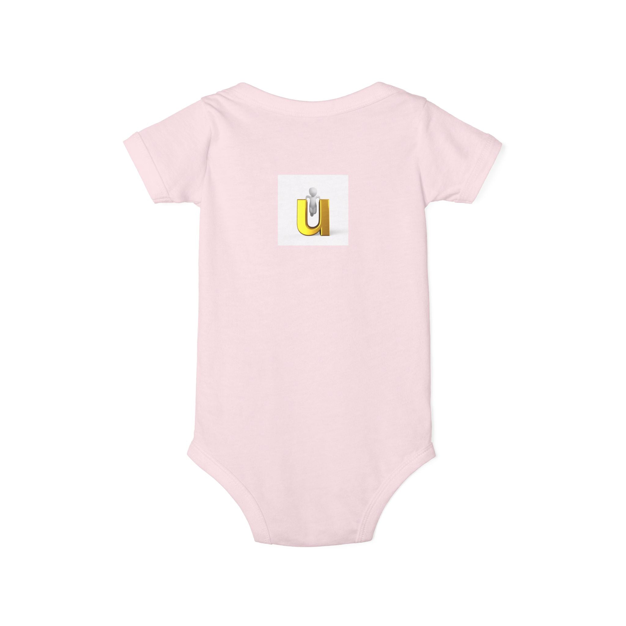 Letter U Sunshine Monogram Infant Onesie | Baby Bodysuit