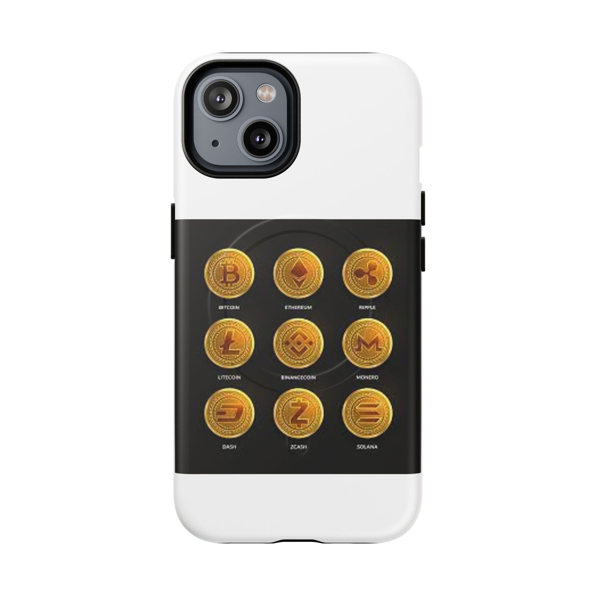 Coque de Téléphone Graphique de Monnaie Crypto | Coque Magnétique Robuste