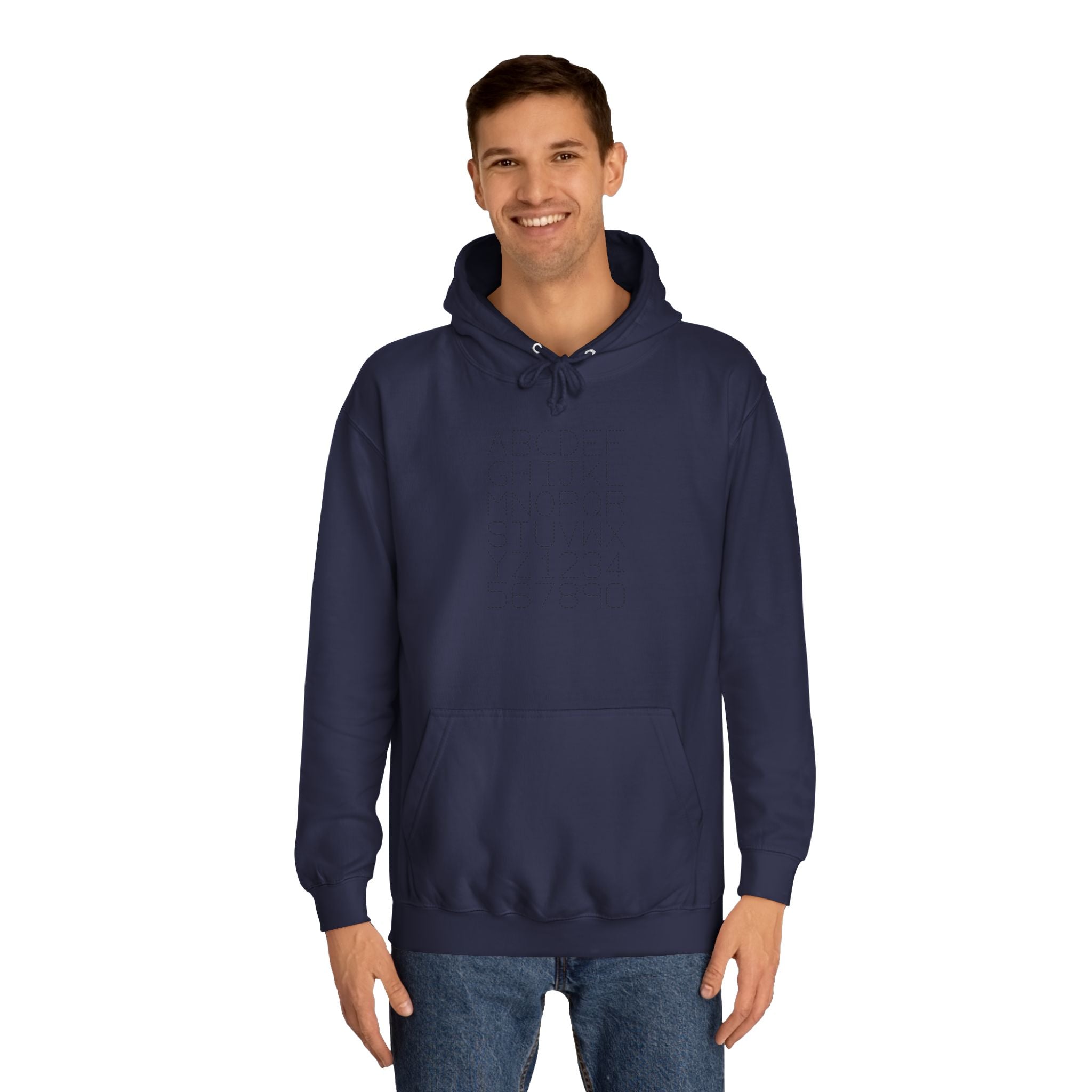 College Dotted Alphabet Hoodie | Campus Sweatshirt, Collegiate Style
