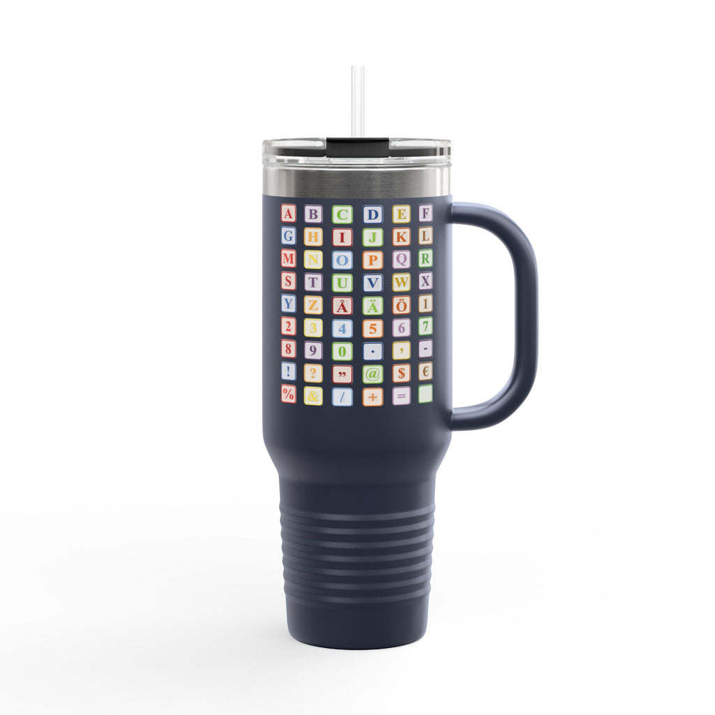 Pastel Baby Blocks Alphabet, Travel Mug