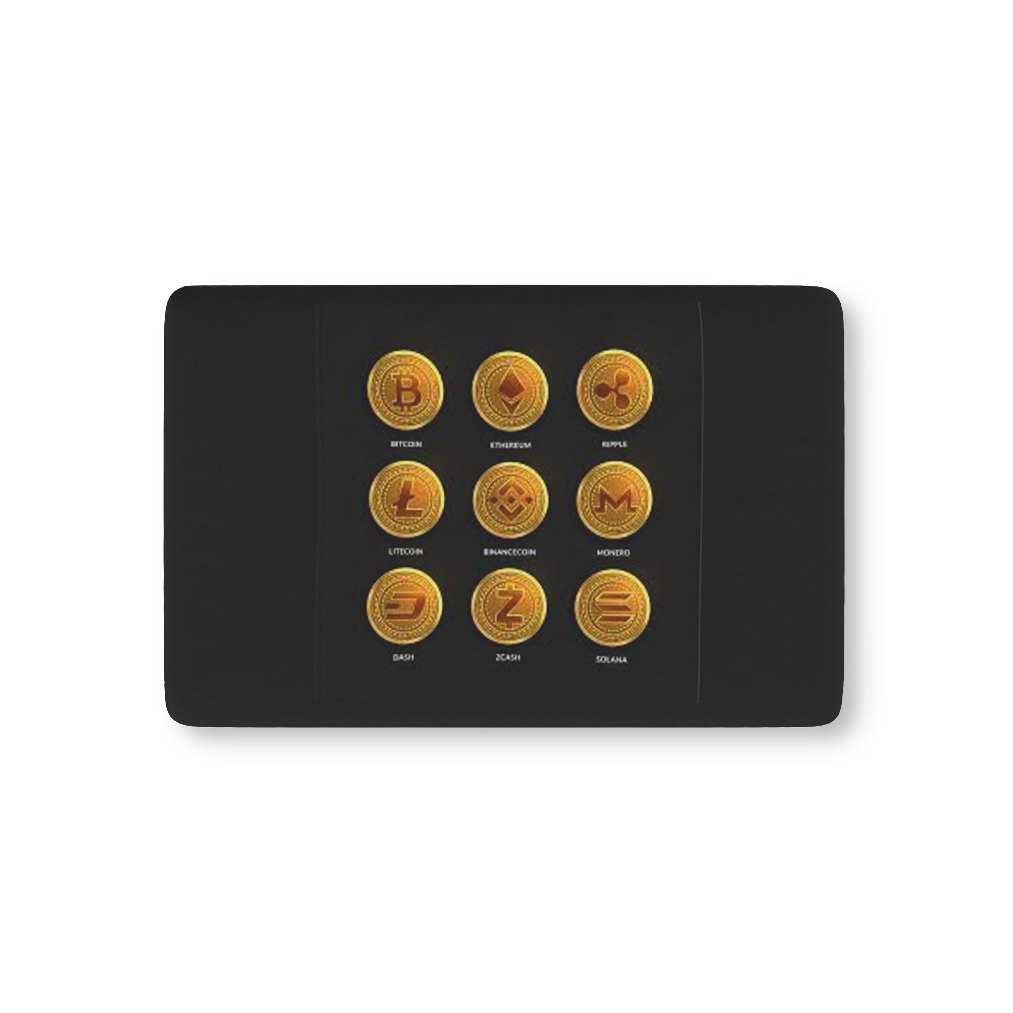 Cryptocurrency Coin Icons Baby Fitted Crib Sheet | Bitcoin Ethereum Ripple Litecoin