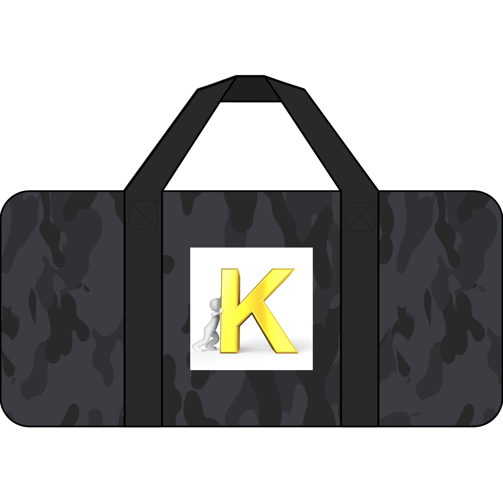 Yellow K Monogram Tripper Duffel Bag | Checker or Camo Strap