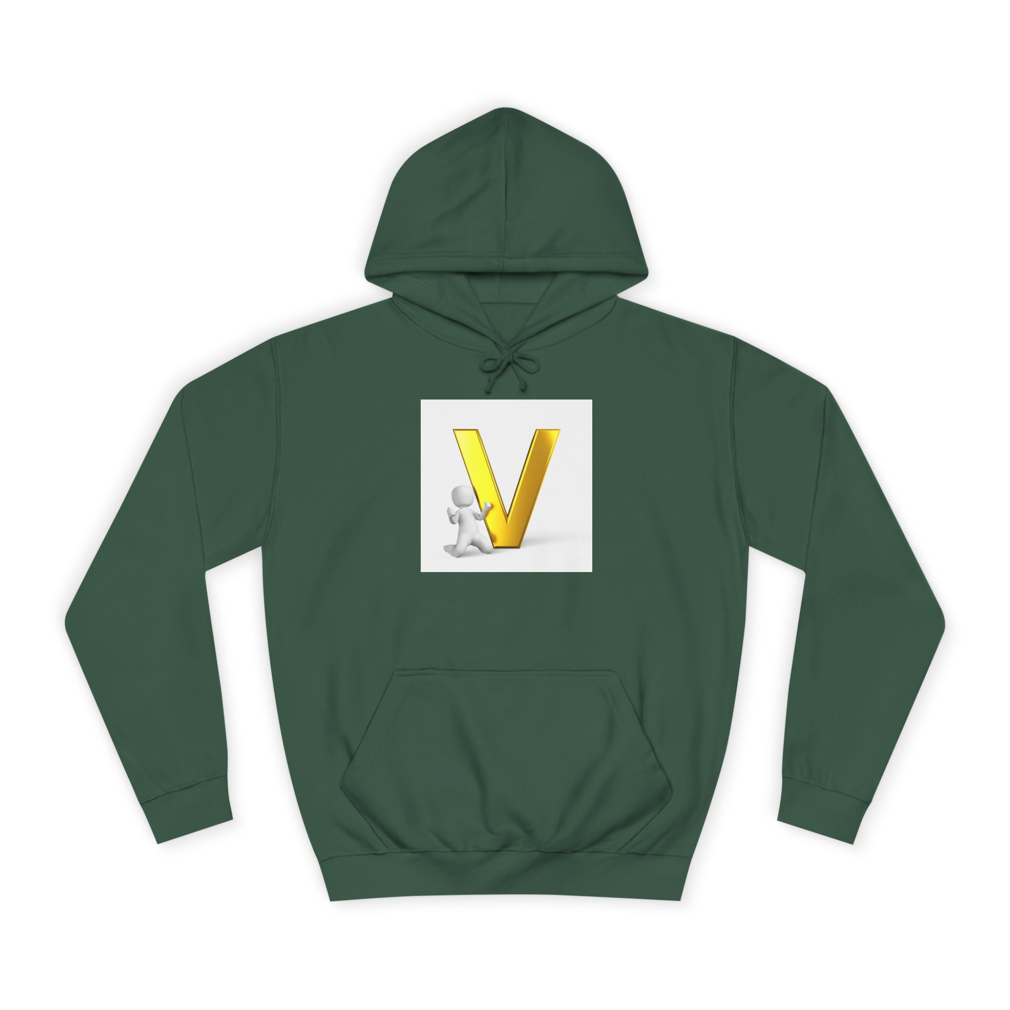 Sweat à capuche lettre V 3D dorée | Sweat-shirt initial V, monogramme lettre