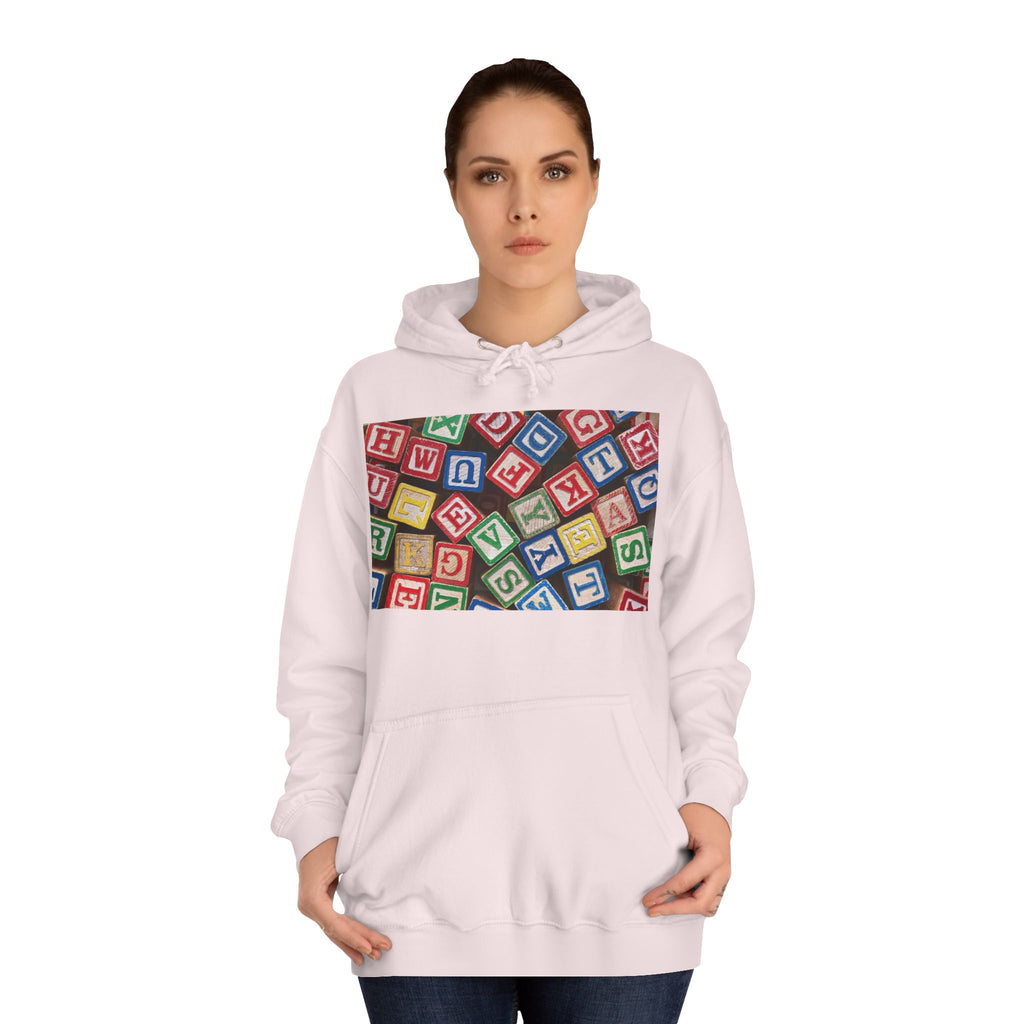 Colorful Alphabet Blocks Hoodie | Kids Letter Blocks Design