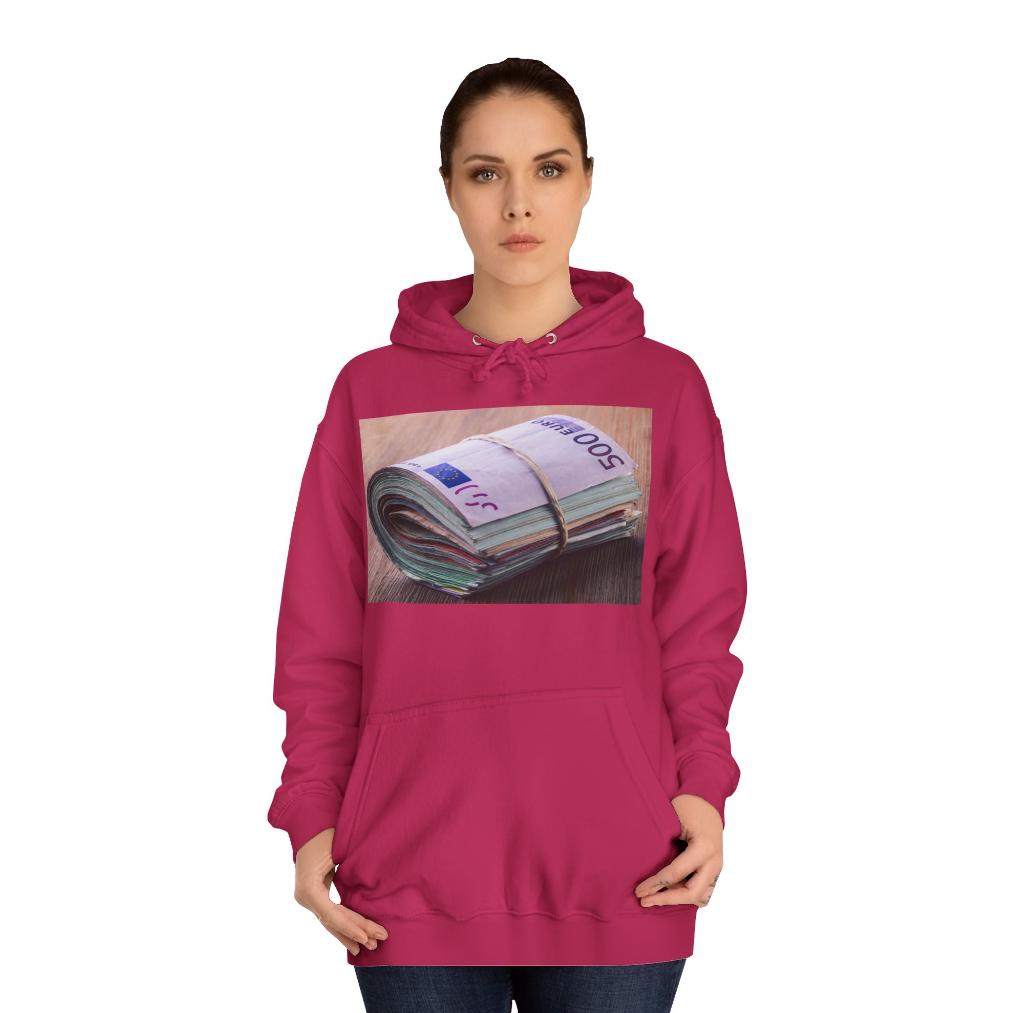 Rolled Currency Stack Hoodie | Money Print, Cash Bundle