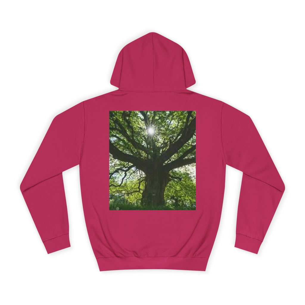 Sunlit Oak Tree Hoodie | Forest Nature Photography, Green Tree Sweatshirt