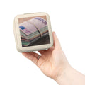 Stack of Cash Photo Jewelry Travel Case | Compact Velvet Lined Organizer