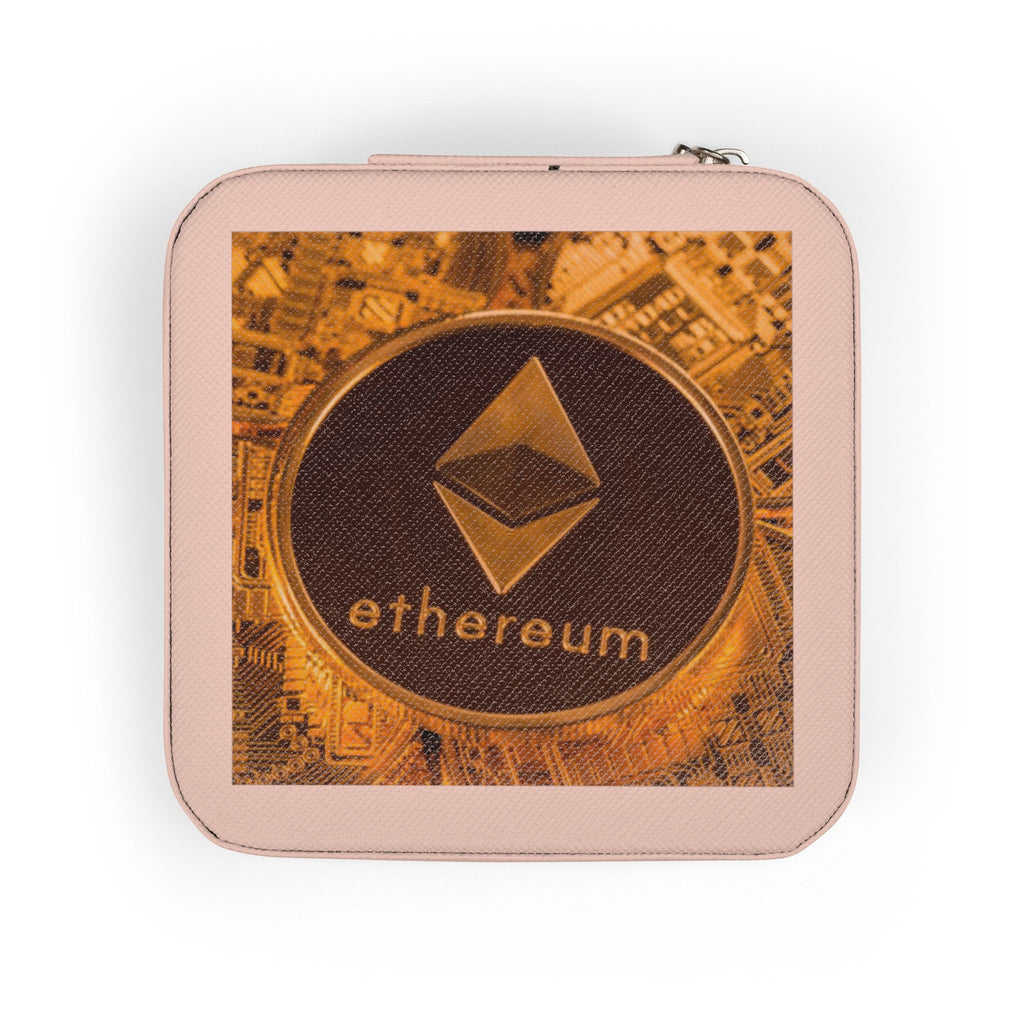 Ethereum Coin Jewelry Travel Case | Crypto Logo Compact Organizer
