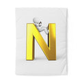 Gold Letter N duvet cover | Monogram initial bedding