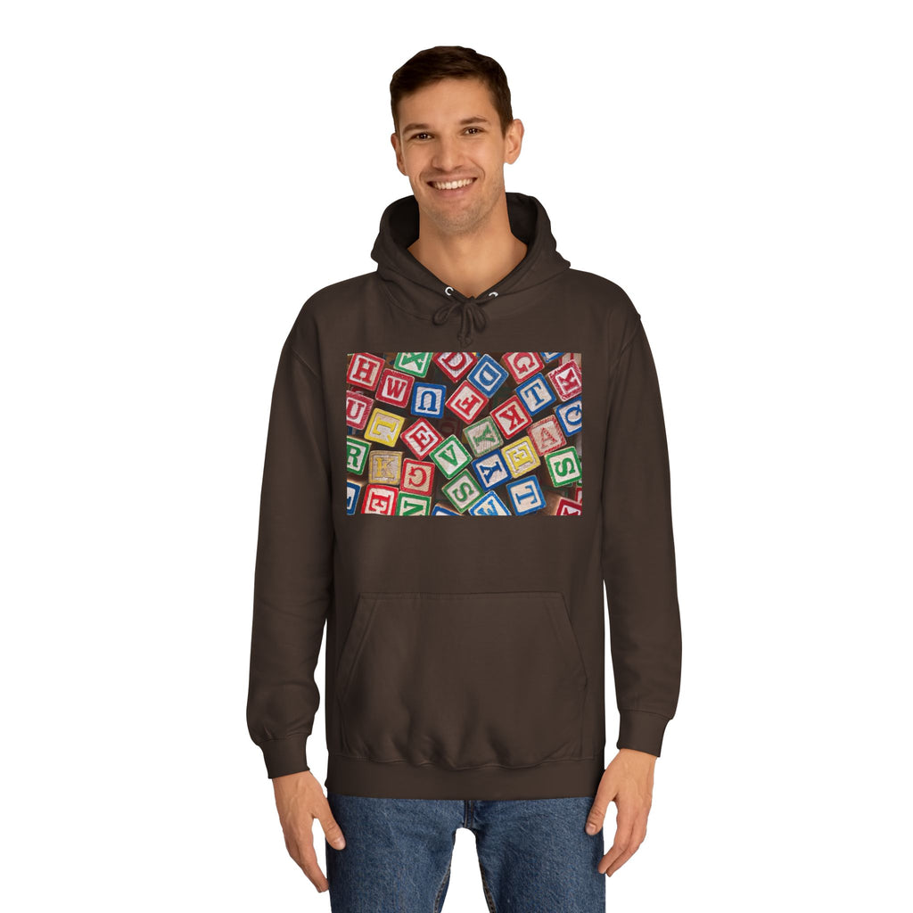 Colorful Alphabet Blocks Hoodie | Kids Letter Blocks Design