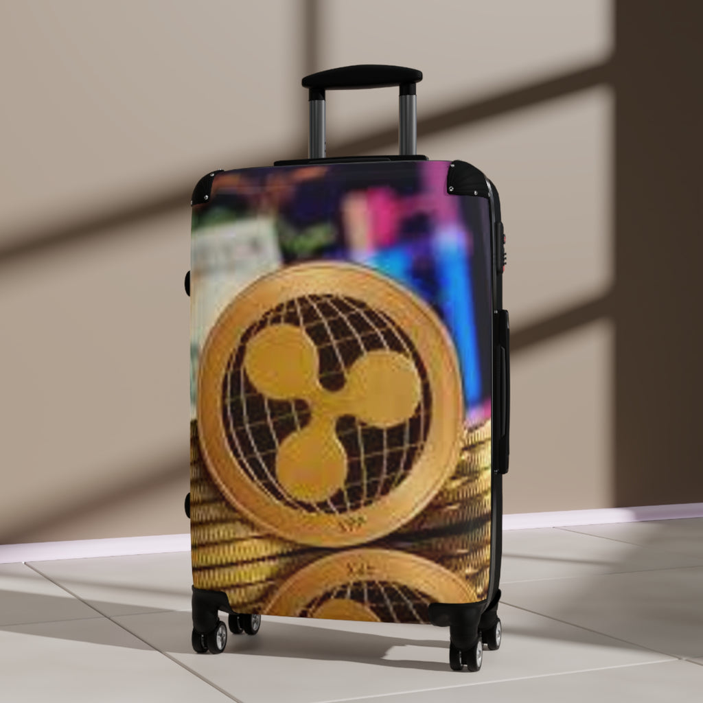 Ripple Crypto Coin Suitcase | Luggage Cover, Cryptocurrency Travel Case
