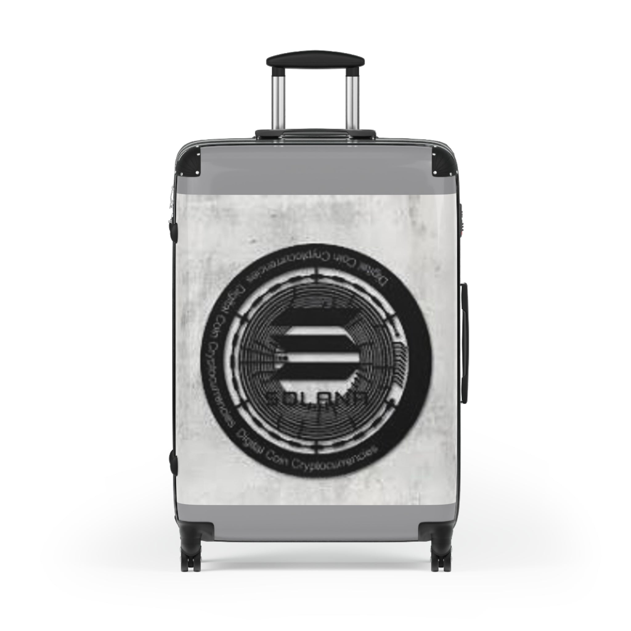 Solana Coin Graphic Suitcase | Cryptocurrency Travel Luggage