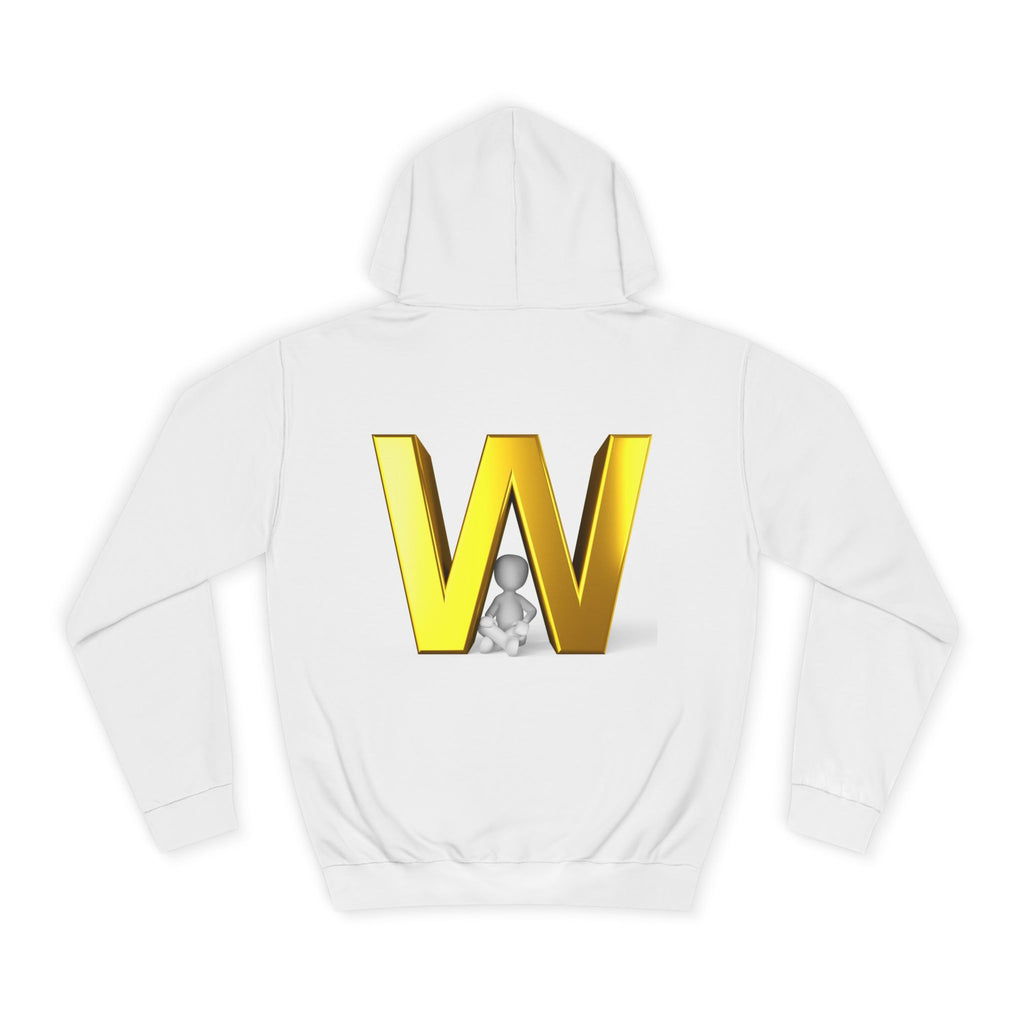 Gold 3D Letter W Hoodie | Monogram Initial Sweatshirt
