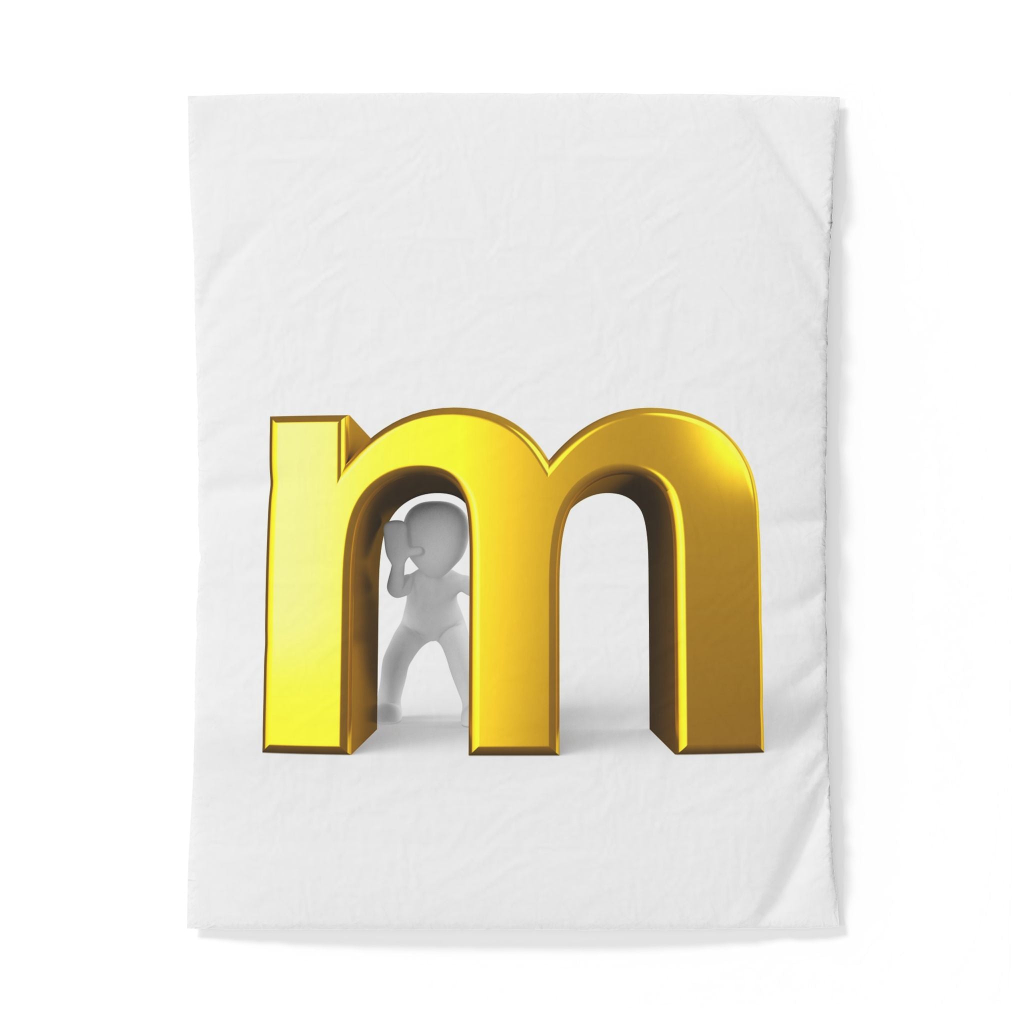 Gold Letter M duvet cover | Cotton Duvet Cover