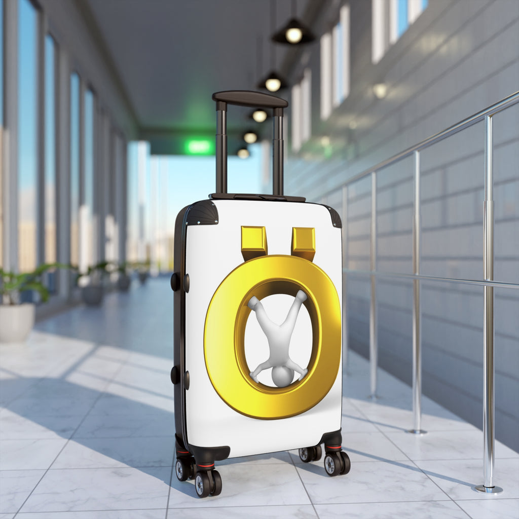 Gold Letter Ö Suitcase | Initial Luggage