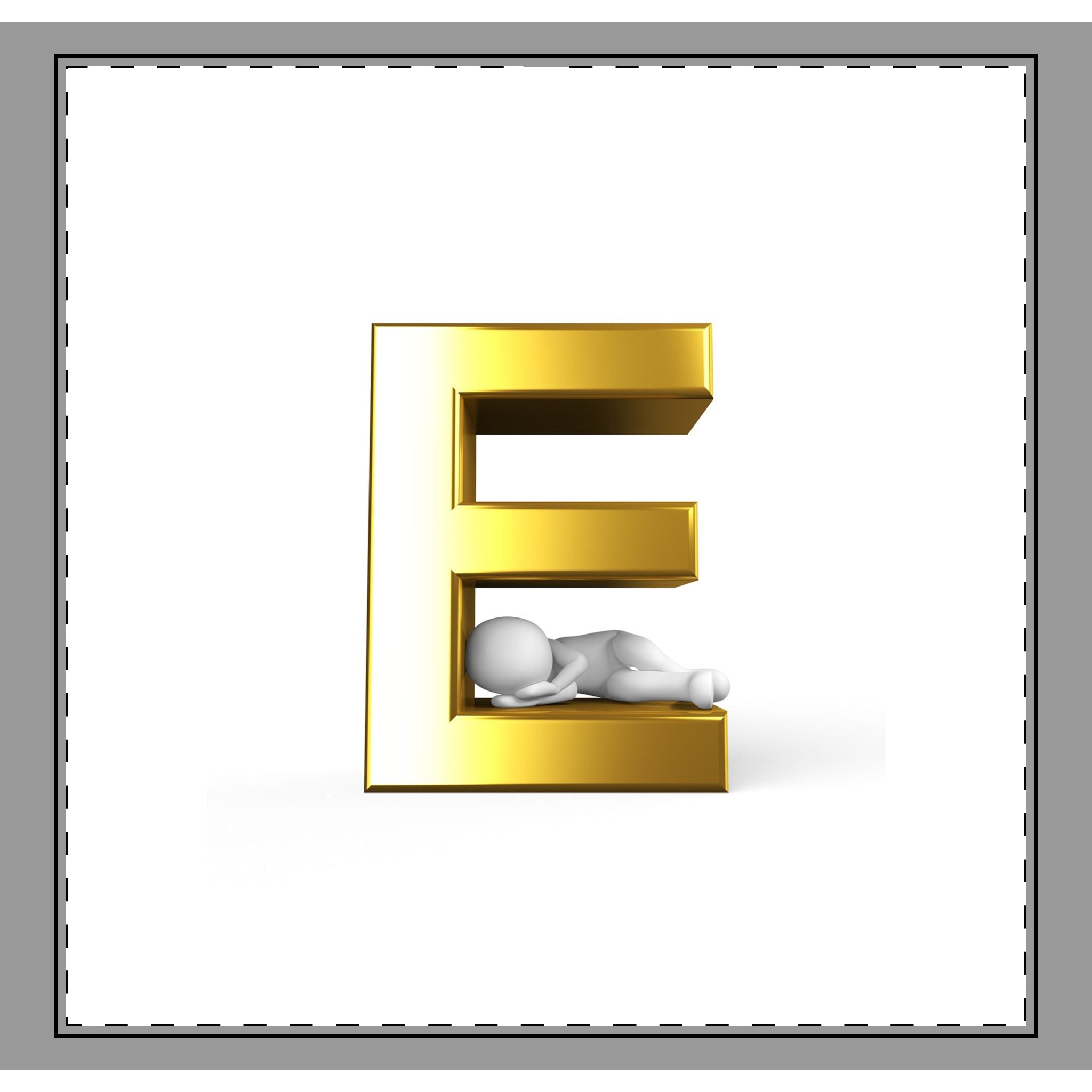 Woven-Style Coverlet | 3D Gold Letter E